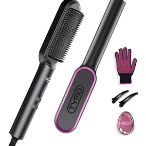 TYMO Ring Hair Straightener Comb Straightening Brush for Women with 5 Temps 20s
